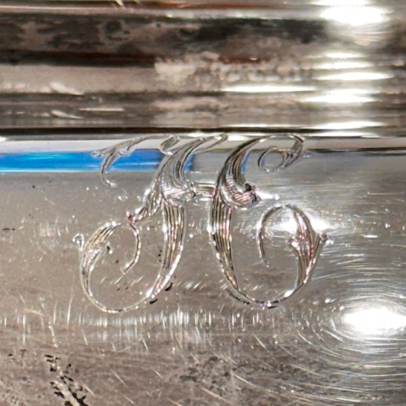 COPY - Solid sterling Silver English Tea Set with Black Handles - Picture 10 of 16